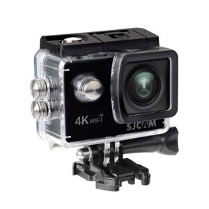 Экшн-камера SJCAM SJ4000AIR 4K HD с 2-дюймовым IPS-экраном 16 МП, широкий угол обзора 170°водонепроницаемость 30 м, поддержка Wi-Fi-соединения с адаптерами для водонепроницаемого чехла