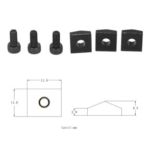Электрогитара Tremolo Мост Струнные Замки Струны Система Замка Металлическая Гайка Блок Зажим Шестигранные Винты Гитарные Запчасти Аксессуары, Упаковка из 3 Компл.