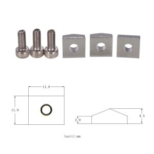Электрогитара Tremolo Мост Струнные Замки Струны Система Замка Металлическая Гайка Блок Зажим Шестигранные Винты Гитарные Запчасти Аксессуары, Упаковка из 3 Компл.