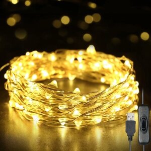 Fairy Lights 12м 120 светодиодов Струнные светильники