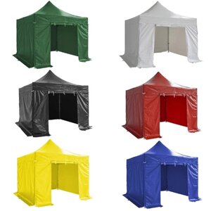 Folding Tent PRO Структура серии 50мм Алюминий + 4 двухсторонним ПВХ 520g / м² брезент 3x3m для профессиональных потребностей или ежедневного использования Black