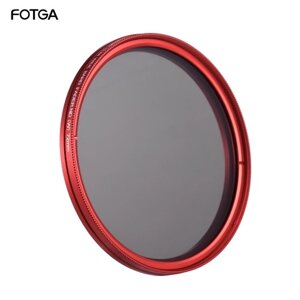 FOTGA 72 мм тонкий ND фейдер переменный фильтр нейтральной плотности от ND2 до ND400 красный замена для камеры Canon Nikon DSLR