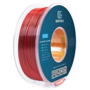 Geeetech PLA Filament Silk Tri-Color для 3D-принтера, точность размеров 1,75 мм +0,03 мм, катушка с материалом для 3D-печати для большинства FDM 3D-принтеров -красный + золотой + черный)