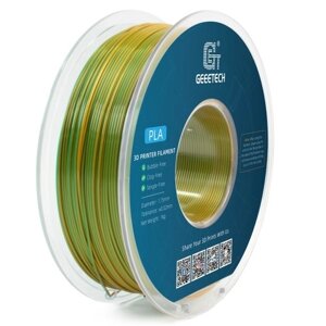 Geeetech Silk PLA-нить для 3D-принтера. Точность размеров 1,75 мм +0,03 мм. Высококачественный градиентный двухцветный материал для 3D-печати для большинства 3D-принтеров FDM. Катушка 1 кг (2,2 фунта) - желтый +