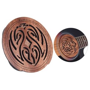 Гитара деревянная Soundhole Sound Hole Обложка Блок Обратная связь Буфер Mahogany Wood для EQ Акустические гитары Фолк