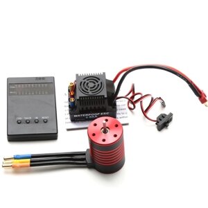 GTSKYTENRC 3650 Бесколлекторный двигатель 2300KV Водонепроницаемый двигатель 60A ESC T Plug Карта программирования для 1/10 RC Car Truck