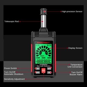 HABOTEST HT609PRO Детектор утечки газа 50-1000PPM Детектор природного газа