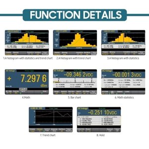 Hantek HDM3055 Цифровой настольный мультиметр Высокоточный мультиметр 5 1/2 с 4,3-дюймовым ЖК-дисплеем Сбор данных 30 kS/s Тестер температуры True RMS