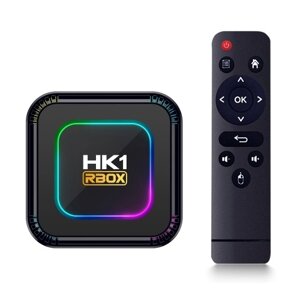 HK1 RBOX K8 Android 13.0 Smart TV Box RK3528 Четырехъядерный медиаплеер UHD 4K H. 265 Декодирование 8K HDR10+ 2.4G/5G WiFi6 BT5.0 с пультом дистанционного управления Светодиодный дисплей RGB-подсветка