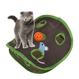 Игрушка для кошек в прятки, 9 отверстий, Интерактивное обучение, дразнить кошек