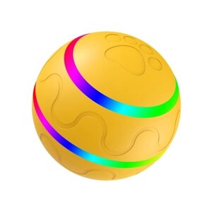 Игрушка-мяч для собак Интерактивная игрушка-качалка для щенков и кошек с самовращающимся прыгающим мячиком Светодиодная лампа Аккумуляторная батарея для средних и больших собак Подарок на день рождения