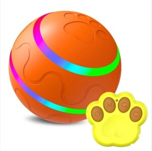 Игрушка-мяч для собак Интерактивный щенок Кот Игрушка на колесиках для домашних животных Пульт дистанционного управления Самовращающийся прыгающий мяч Светодиодная лампа Аккумулятор для средних и больших собак Подарок
