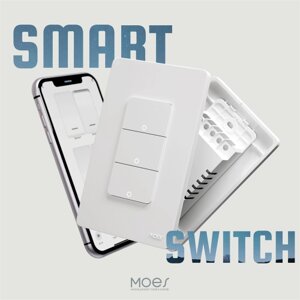 Интеллектуальный домашний переключатель Tuya Wi-Fi SpringBack Light Switch Приложение голосового управления Беспроводной пульт дистанционного управления, совместимый с Alexa и Google Assistant