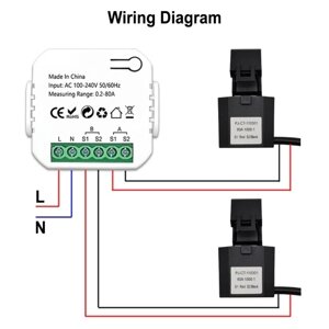 Интеллектуальный счетчик энергии Tuya ZigBee, солнечная фотоэлектрическая система, счетчик энергопотребления, двунаправленный мониторинг, контроль через приложение для мобильного телефона, монитор мощности с CT