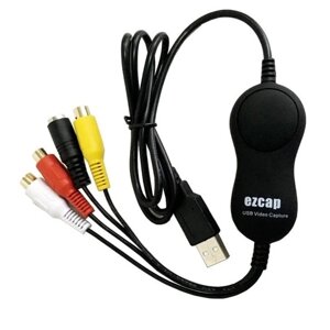 Карта видеозахвата ezcap158 USB 2.0 UVC, преобразователь VHS в цифровой формат, блок видеозахвата с поддержкой входов CVBS и S-Video, конвертация VHS/DVD, VCR, камкордера, игрового проигрывателя в ноутбук