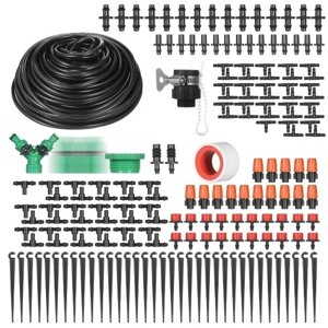 KKmoon комплект для полива растений капельным орошением DIY система полива с насадками Misters капельницы 40 метров трубки для сада, лужайки, патио