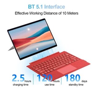 Клавиатура Microsoft Surface Keyboard Pro 3/4/5/6/7 BT 5.1 с цветной подсветкой, тонкая, радиус действия 10 м, дизайн для клавиатуры Surface Pro