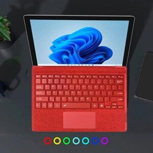 Клавиатура Microsoft Surface Keyboard Pro 3/4/5/6/7 BT 5.1 с цветной подсветкой, тонкая, радиус действия 10 м, дизайн для клавиатуры Surface Pro