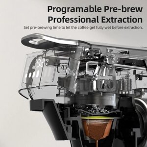 Кофеварка HiBREW H1B в капсулах 6-в-1, резервуар для воды на 600 мл, давление экстракции 19 бар, холодный/горячий режим, светодиодный индикатор, для порошка Kcup*Nes*DG*эспрессо, черный