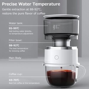 Кофеварка портативная эспрессо-машина Tritan резервуар для воды мини электрический капельный открытый кофейник