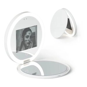 Компактное дорожное зеркало WOOWEL с УФ-камерой 2-кратное увеличение Портативное зеркало с подсветкой