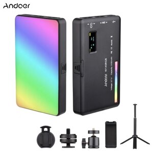 Комплект светодиодного видеосвета Andoer W140 RGB для карманного освещения видеоконференций