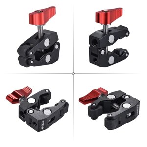 Крестовина для склеивания Andoer Clip Super Clamp с винтовой отверткой 1/4 "и 3/8" для DSLR Rig LCD Monitor Студийная камера с подсветкой Magic Arm Photo Studio Accessory