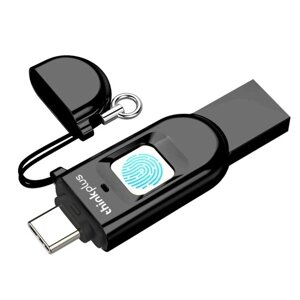 Lenovo thinkplus TFU301 64 ГБ Type-C + USB3.0 U Шифрование диска Точное распознавание USB-накопитель с отпечатками пальцев Флэш-накопитель Поддержка планшета Мобильный телефон Компьютер