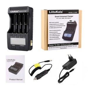 LiitoKala Lii-500 зарядное устройство Smart Charger с 4 слотами для батарей ЖК-дисплей для Ni-MH Ni-Cd литий-ионных аккумуляторов Держатель