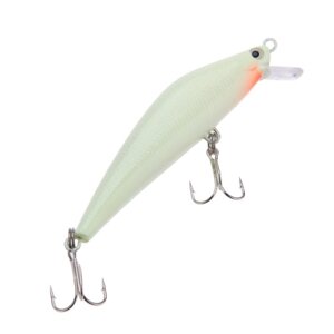 Lixada 3D Световой ночной приманки Minnow Lure Hard Bait Lure Fish Hook 82mm 8g Искусственный рыболовный снаряд с двумя крючками треугольника