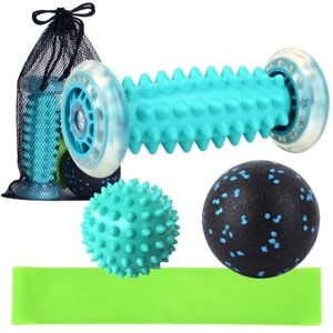 Lixada роликовый массажер для ног Spiky Ball Fascial Ball Resistance Band сумка для хранения набор для снятия боли и снятия стресса релаксации