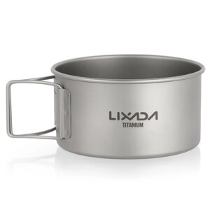 Lixada Titanium Bowl со складными ручками Контейнер для обедов