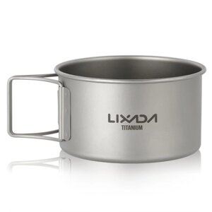 Lixada Titanium Bowl со складными ручками Контейнер для обедов