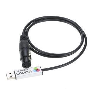 Lixada USB для DMX Интерфейс Адаптер LED DMX512 Компьютерный компьютер Контроллер освещения сцены для ПК