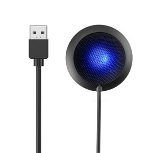 M1 Настольный USB-микрофон для конференц-связи, всенаправленный конденсаторный микрофон с углом обзора 360°подключаемый и подключаемый к ПК, компьютерный микрофон