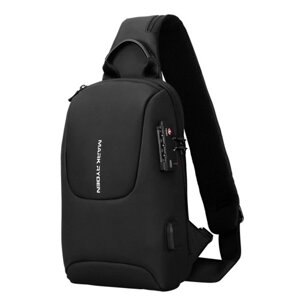 МАРК РИДЕН TSA Lock Crossbody Мужчины Сумка Водонепроницаемый USB Зарядка Грудь Пакет Короткие Дорожные Сумки Грудь Сумка На Ремне Мужчины