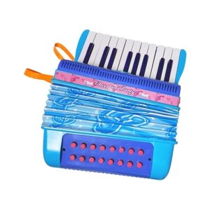 Мини-аккордеон с 20 клавишами и 16 басами из АБС-пластика с пряжкой Легкий кнопочный аккордеон