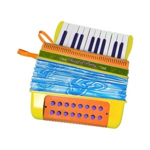 Мини-аккордеон с 20 клавишами и 16 басами из АБС-пластика с пряжкой Легкий кнопочный аккордеон
