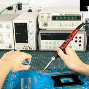 Мини-электрический паяльник ANENG с ЖК-цифровым дисплеем, интеллектуальный паяльник для ремонта электронных компонентов, вилка США