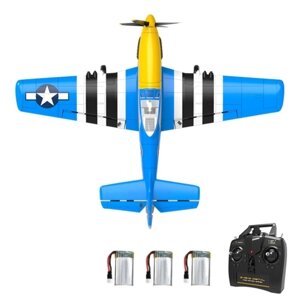 Mini Mustang P-51D 761-5 RC Самолет 2,4 ГГц 4-канальный 6-осевой гироскопический планер Летающие игрушки One-Key U Turn 3 режима полета для начинающих