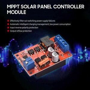 Модуль контроллера солнечной панели MPPT 5A Регулятор панели солнечной зарядки Зарядка аккумулятора Печатная плата Простой контроллер заряда MPPT для небольшой системы
