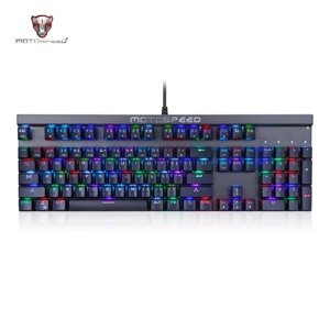 Motospeed V20 Проводная оптическая мышь для USB-игр + CK103 104 Key NKRO USB-проводная RGB с подсветкой Механическая игровая клавиатура + Non-Slip Rubber Компьютерная игровая коврик для мыши