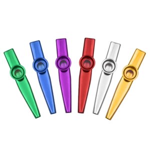 Muslady 6pcs алюминиевый сплав Kazoo Музыкальный инструмент для детей и взрослых начинающих