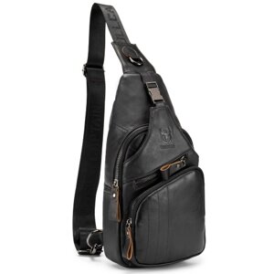 Мужская сумка-слинг, водонепроницаемая, противоугонная, нагрудная сумка из натуральной кожи, сумка через плечо, рюкзак, повседневная сумка-мессенджер