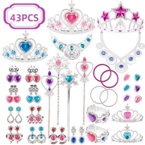 Набор из 60 украшений принцессы для маленьких девочек (доставка случайного цвета)