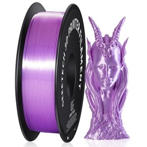 Нить Geeetech Silk PLA для 3D-принтеров — фиолетовая