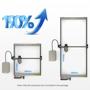 Оригинальный лазерный гравировальный станок ATOMSTACK S20 PRO, набор для расширения области гравировки по оси Y, расширение до 850x400 мм