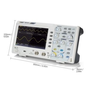 Осциллограф Owon SDS1102 Осциллометр Цифровой запоминающий осциллограф 2CH 100 МГц 1 ГГц / с 7 ЖК-дисплей