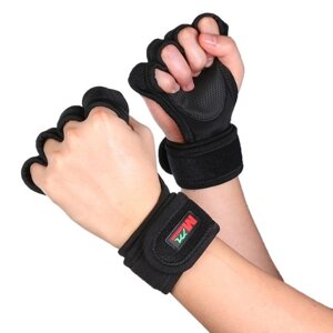 Перчатки для тяжелой атлетики Защитные бинты для запястий Перчатки для фитнеса для подтягиваний Бодибилдинг Пауэрлифтинг Обучение Поддержка запястья для мужчин и женщин