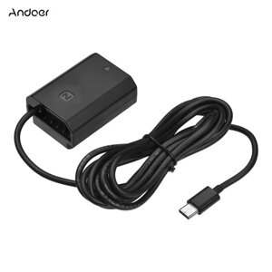 Переходник постоянного тока Andoer Dummy Battery Type-C USB-C Plug для NP-FZ100 Замена батареи для камер Sony Alpha Alpha A6600 A7C A7III A7S III A7RIII A7R IV A9 A9 II A9R A9S